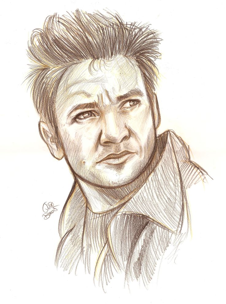 Jeremy Renner Drawing Realistic