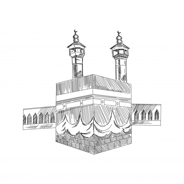 Kaaba Drawing Beautiful Image