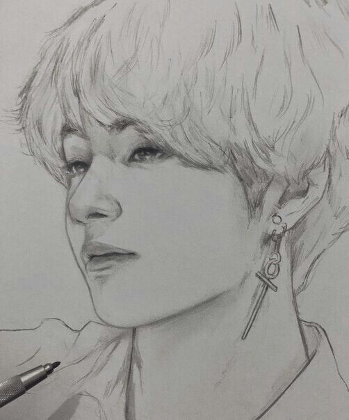 Bts v drawing HD wallpapers  Pxfuel