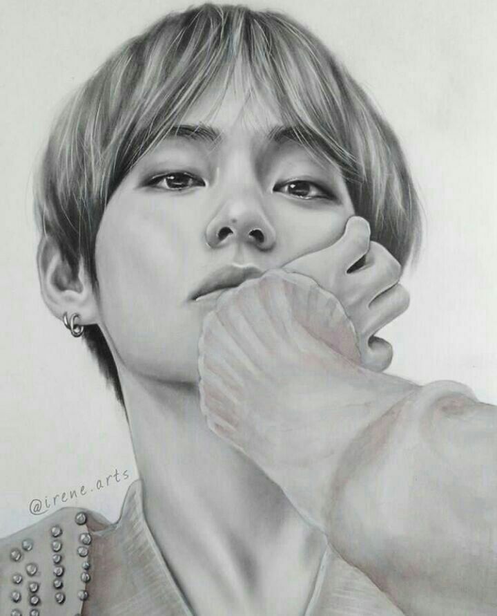 Easy Drawing BTS V  Bts drawings Easy drawings sketches Easy drawings