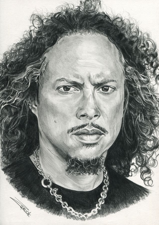 Kirk Hammett Drawing Photo
