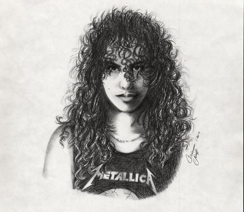 Kirk Hammett Drawing Sketch