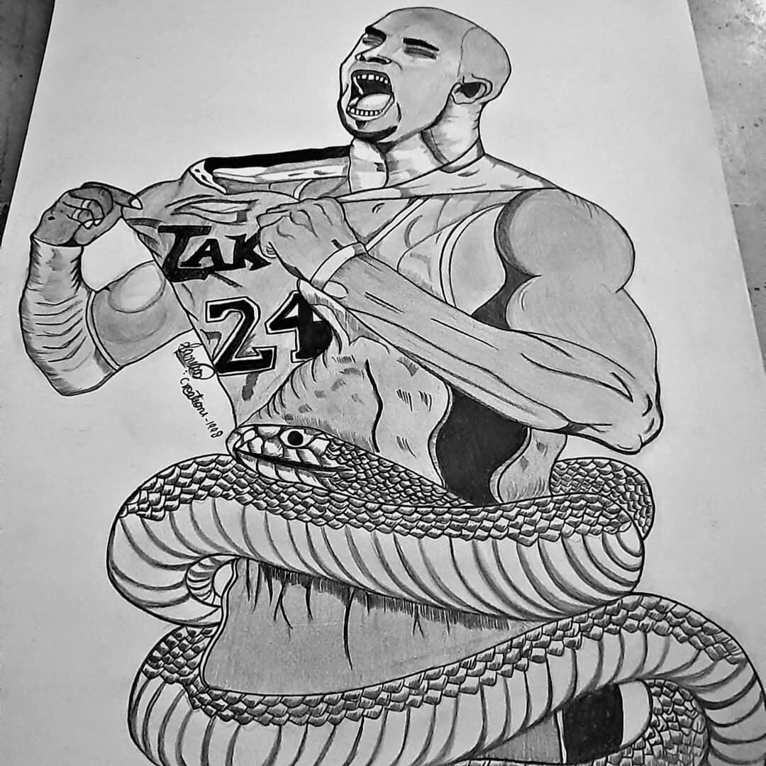 Kobe Bryant Drawing Art