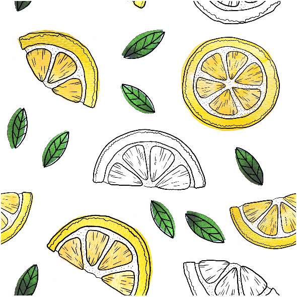 Lemon Art Drawing