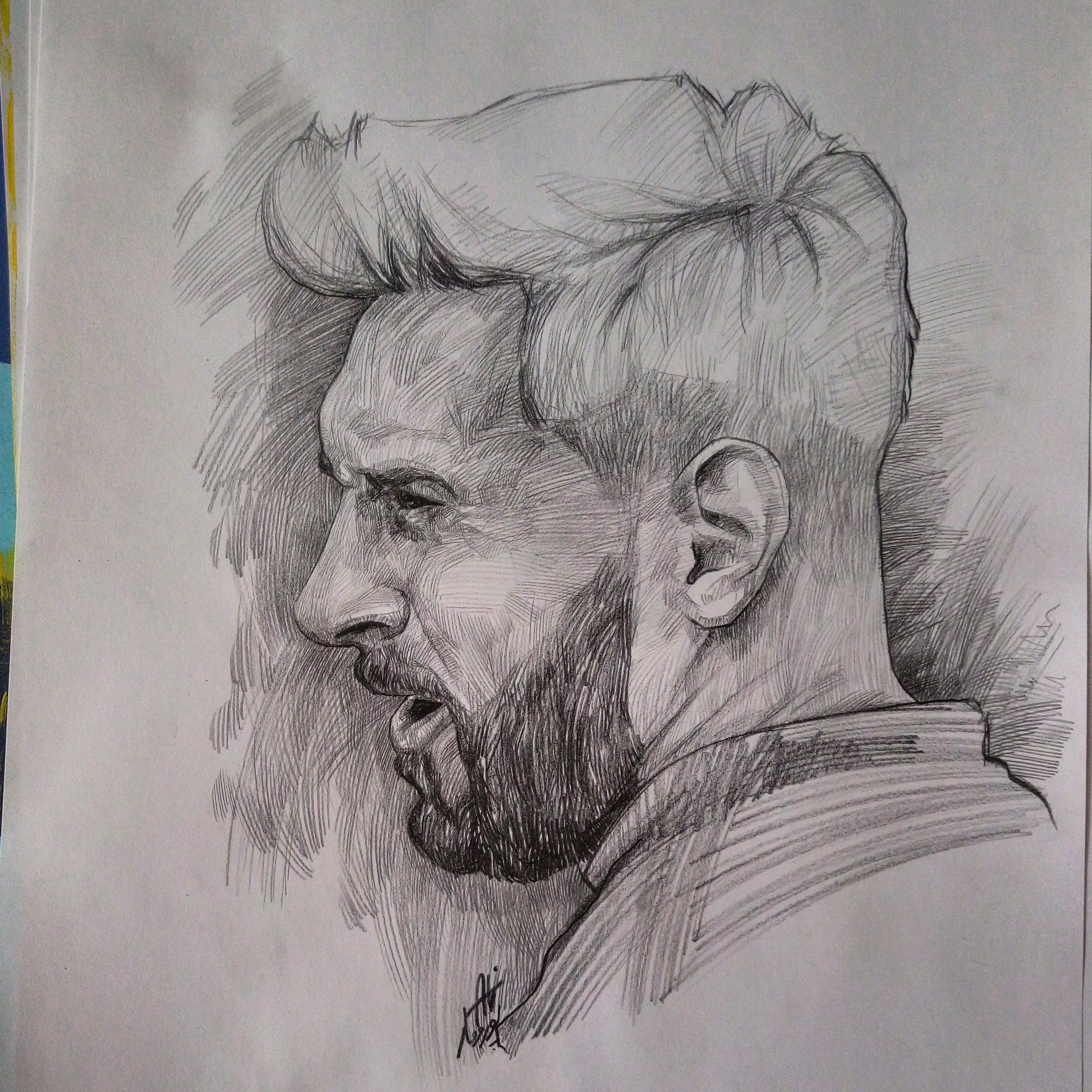 Lionel Messi Drawing Beautiful Art