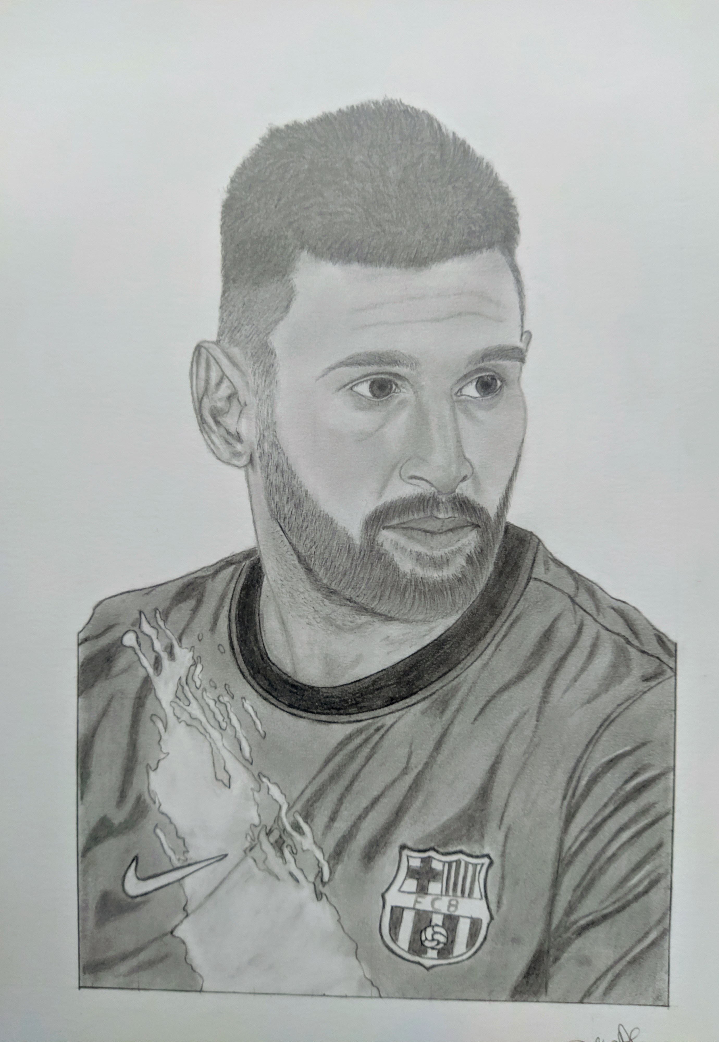 Lionel Messi Drawing High-Quality