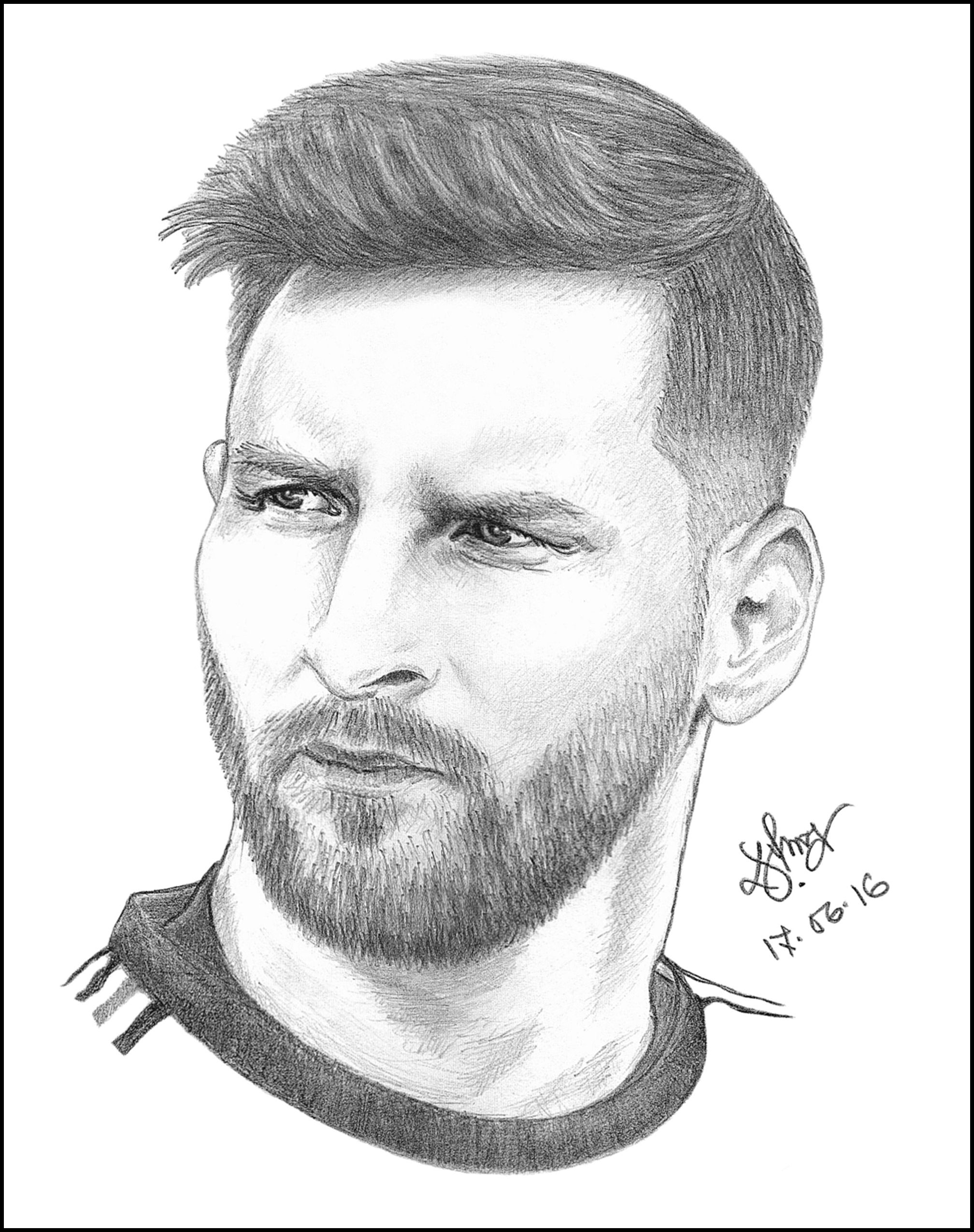 Lionel Messi Drawing Image
