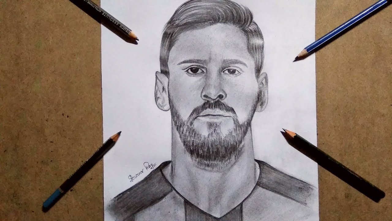 Lionel Messi Drawing Pic