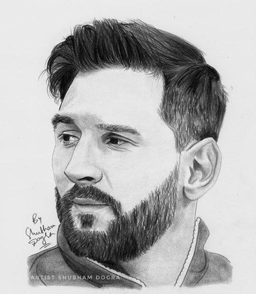 Lionel Messi Drawing Realistic