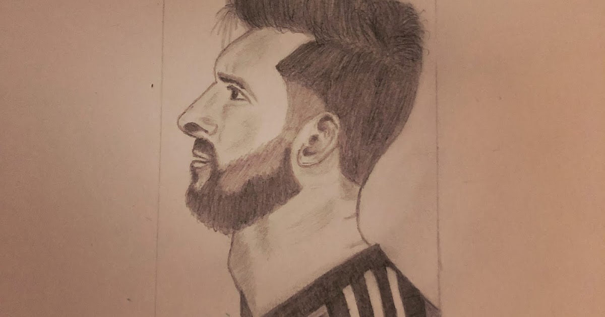 Lionel Messi Drawing Sketch