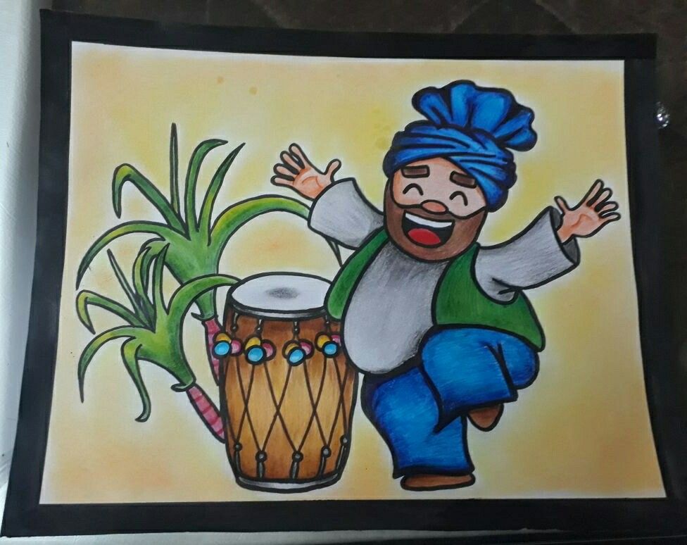 Lohri Drawing Picture