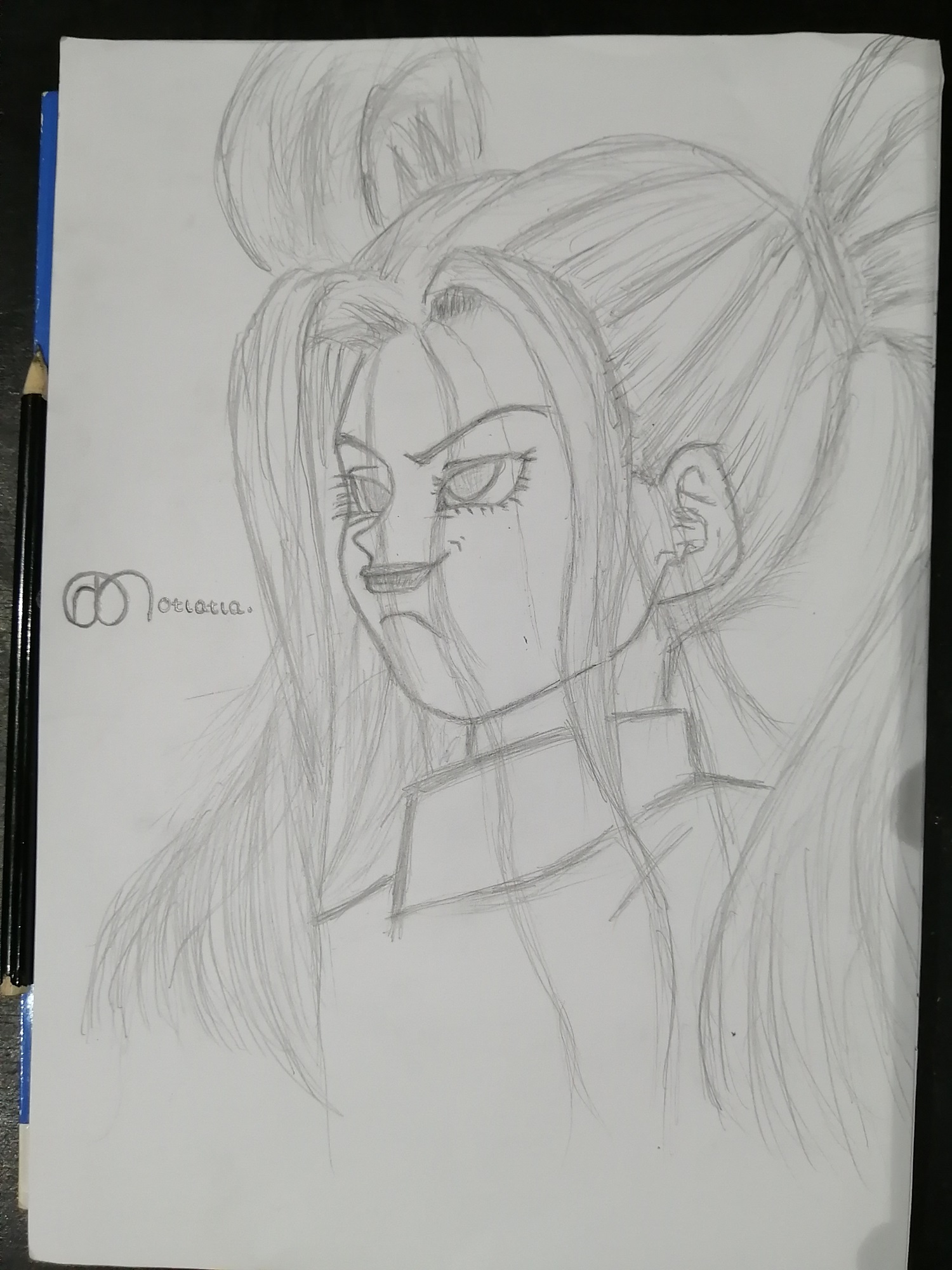 Long Hair Pretty Girl Pencil Art Drawing - Drawing Skill