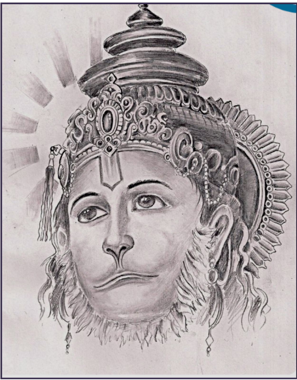 Lord Hanuman Drawing Image - Drawing Skill