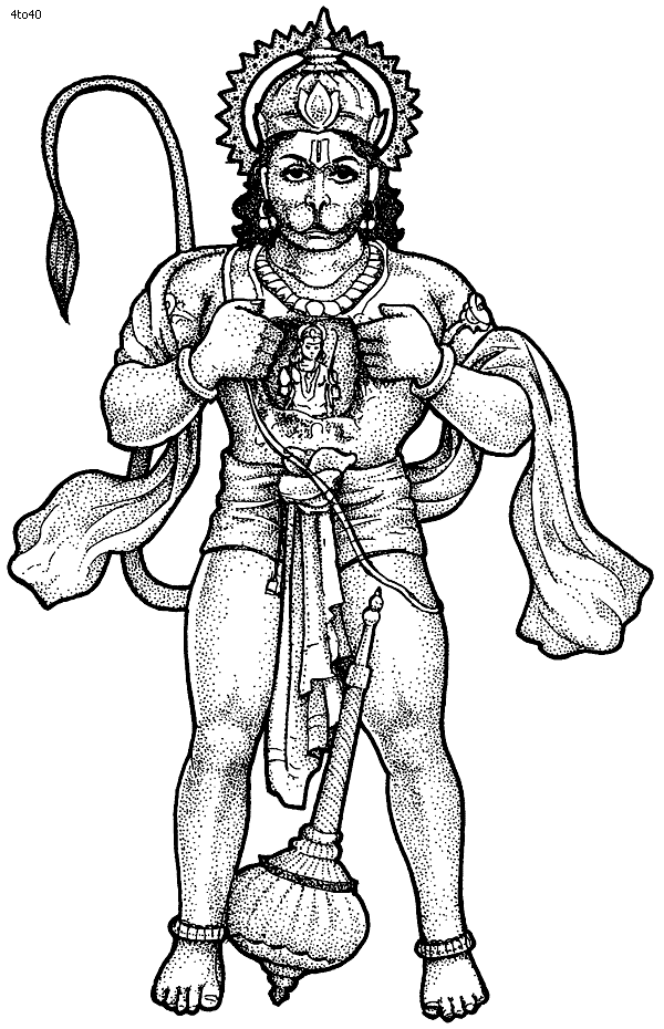 Lord Hanuman Drawing Pics
