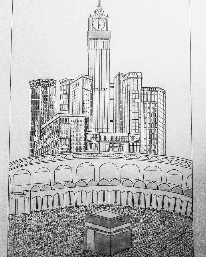 Makkah Drawing Sketch