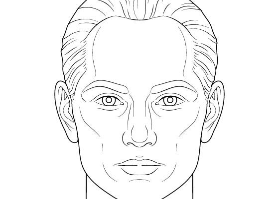 Male Face Drawing Art