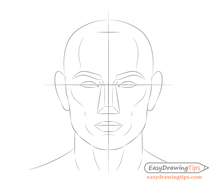 Male Face Drawing Image