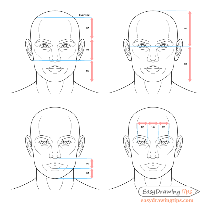 Male Face Drawing Pic
