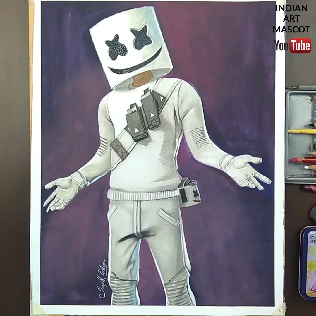 Marshmello Drawing Pics