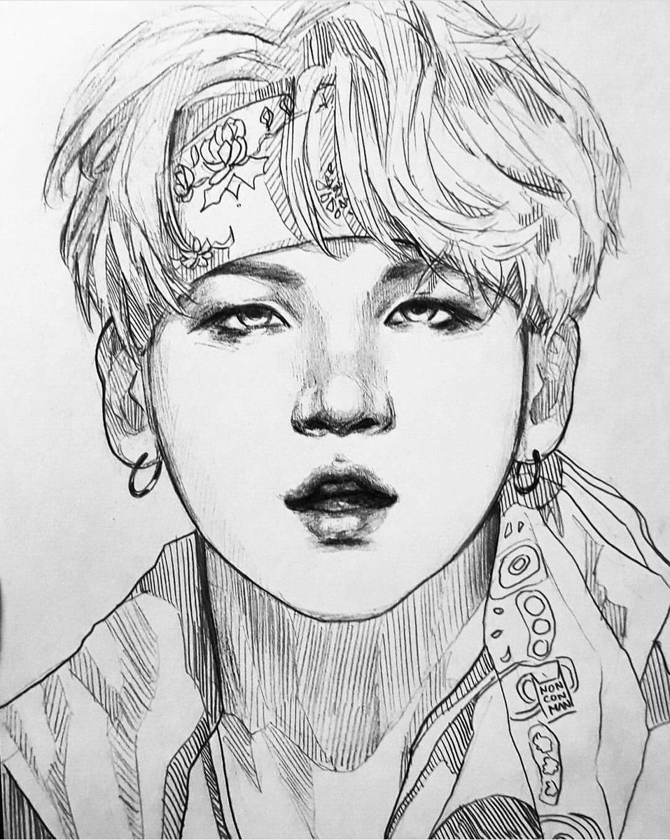 One more sketch ♡ suga♡♡ . . . . . . . . . . . . . . #sketch #drawing  #drawing_pencile #btsfanart #btsdrawing #illustration #sketching…