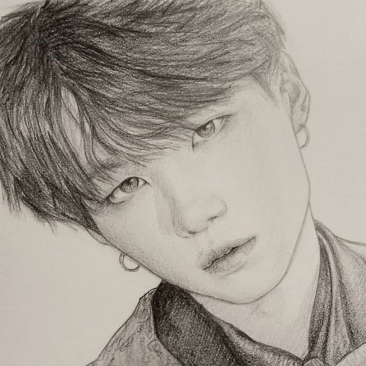 Min Yoon-Gi Suga Rapper Drawing Pics