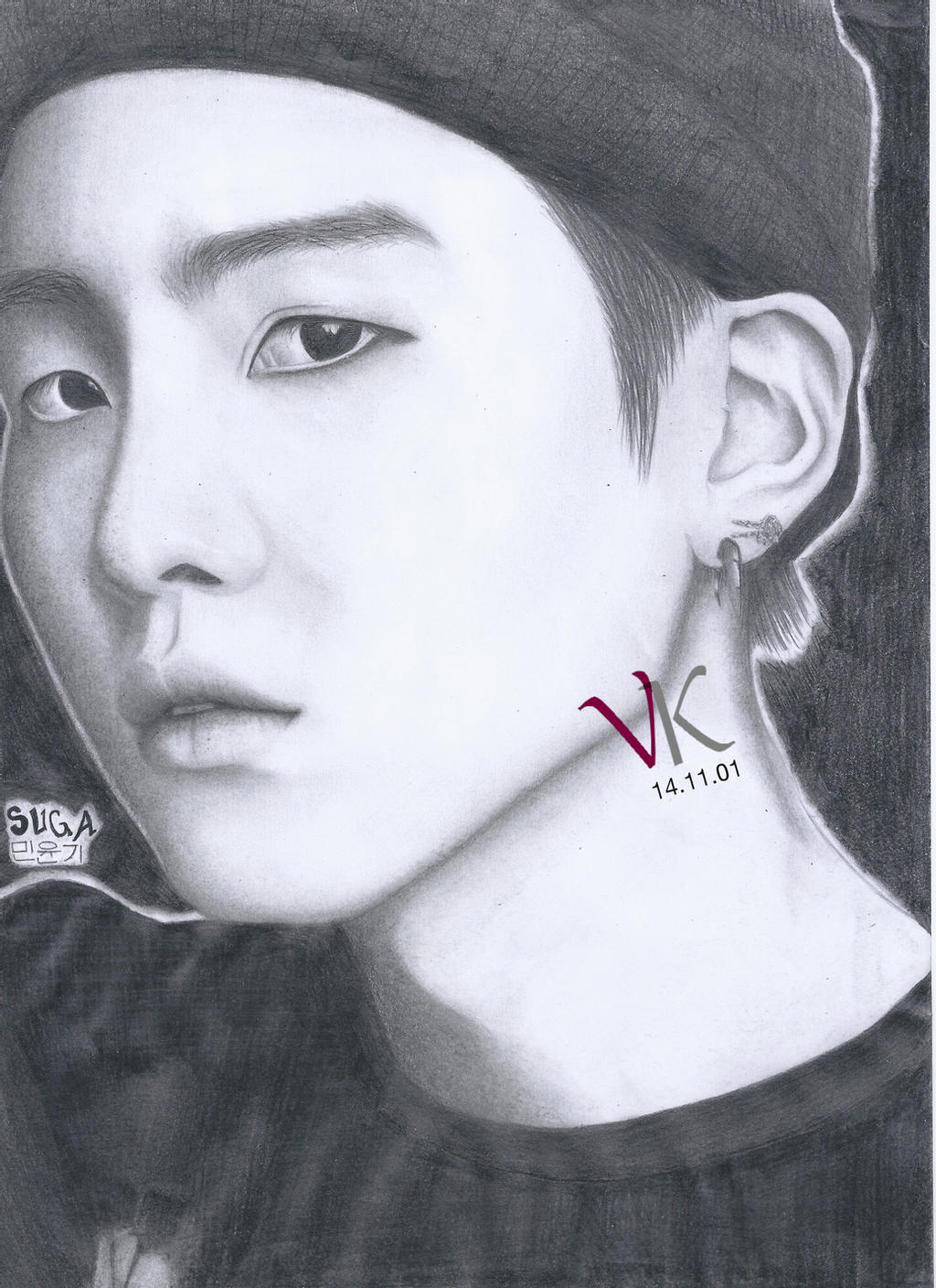 Min Yoon-Gi Suga Rapper Drawing Sketch