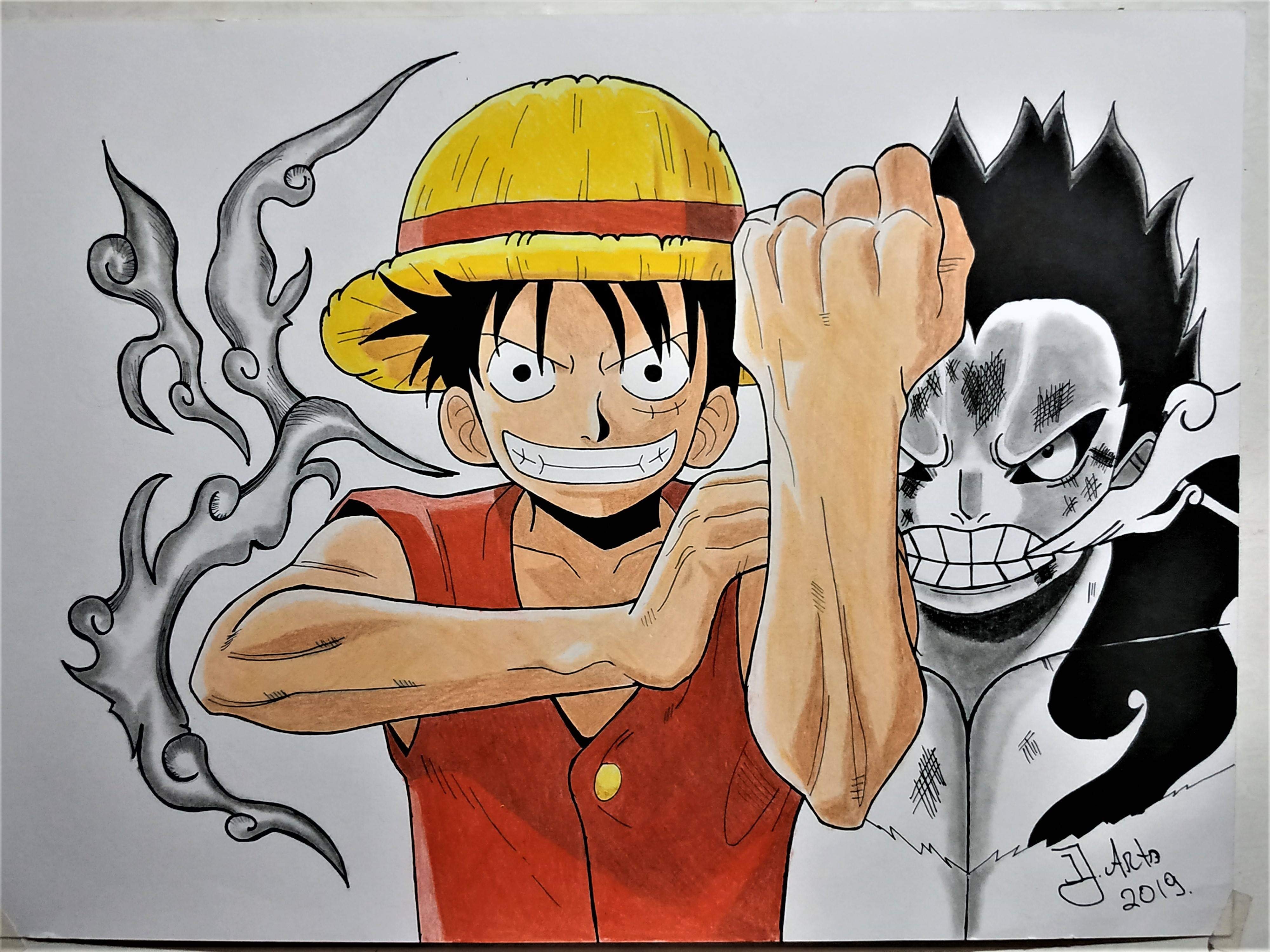 Monkey D. Luffy Drawing Beautiful Image