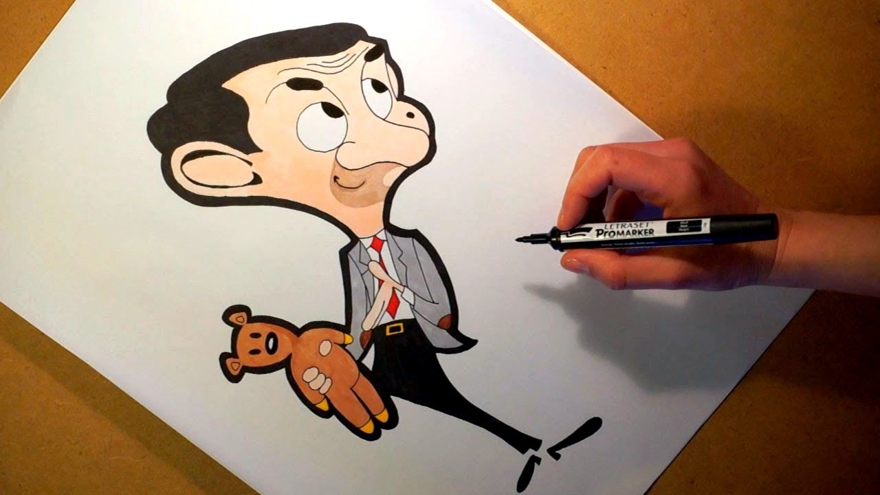 Mr. Bean Drawing Picture