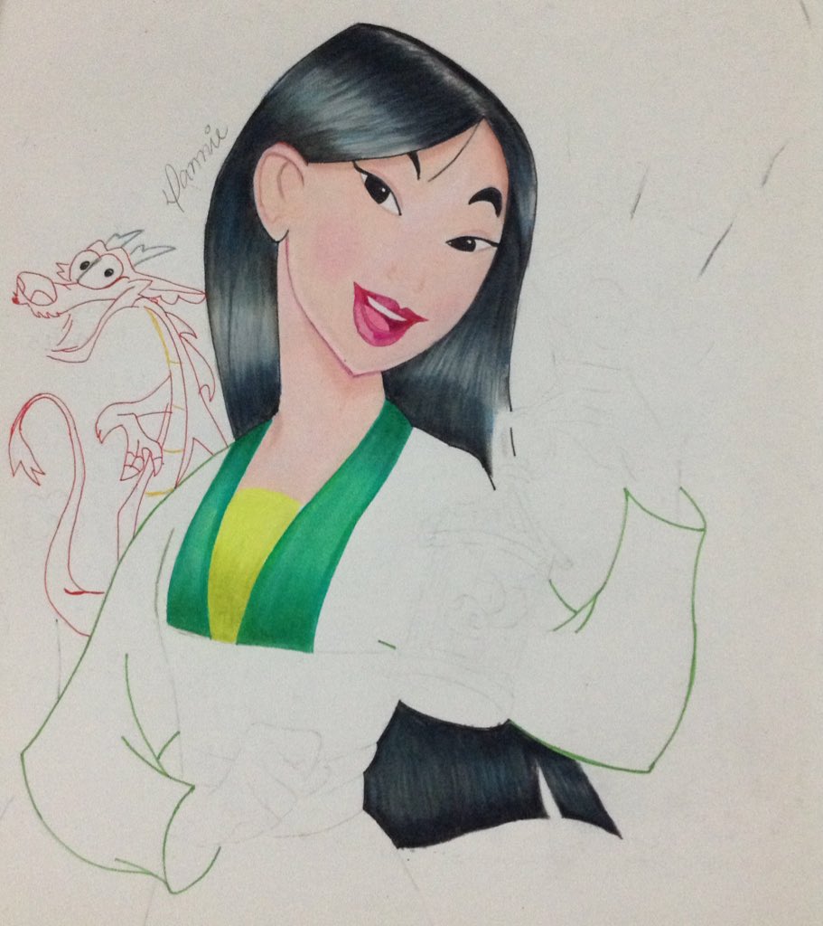 Mulan Drawing Art
