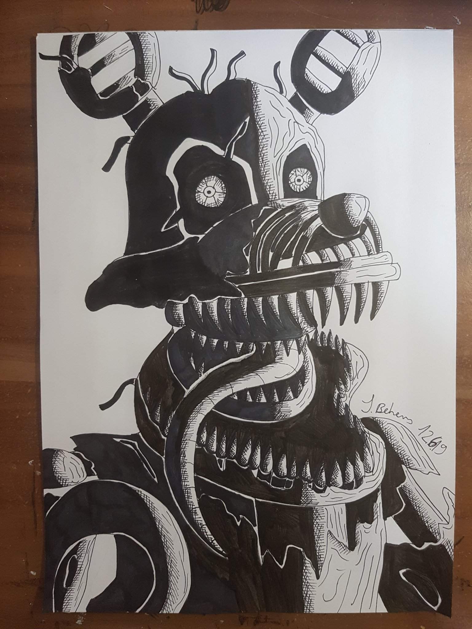 Nightmare Foxy Drawing Amazing