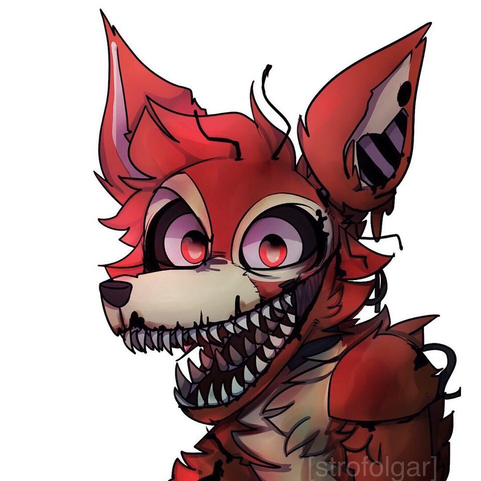 Nightmare Foxy Drawing Sketch