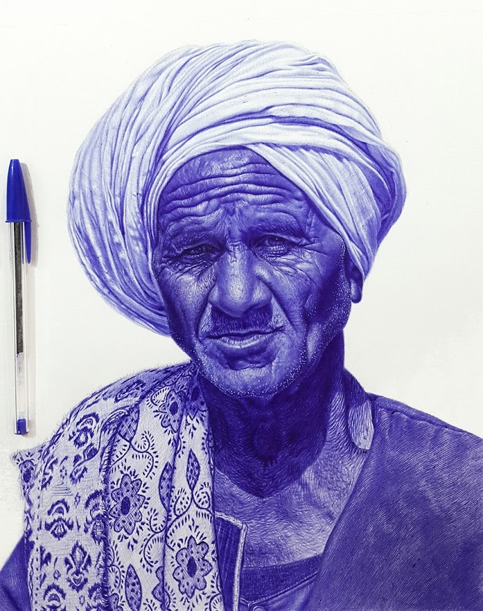 Hyper realistic Pen Portrait Art by freemanlibre on DeviantArt