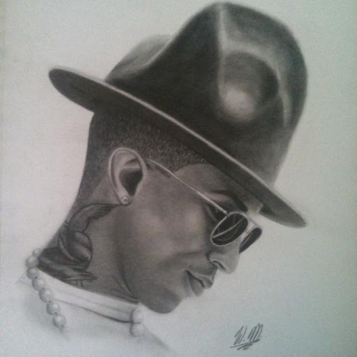 Pharrell Williams Drawing Realistic