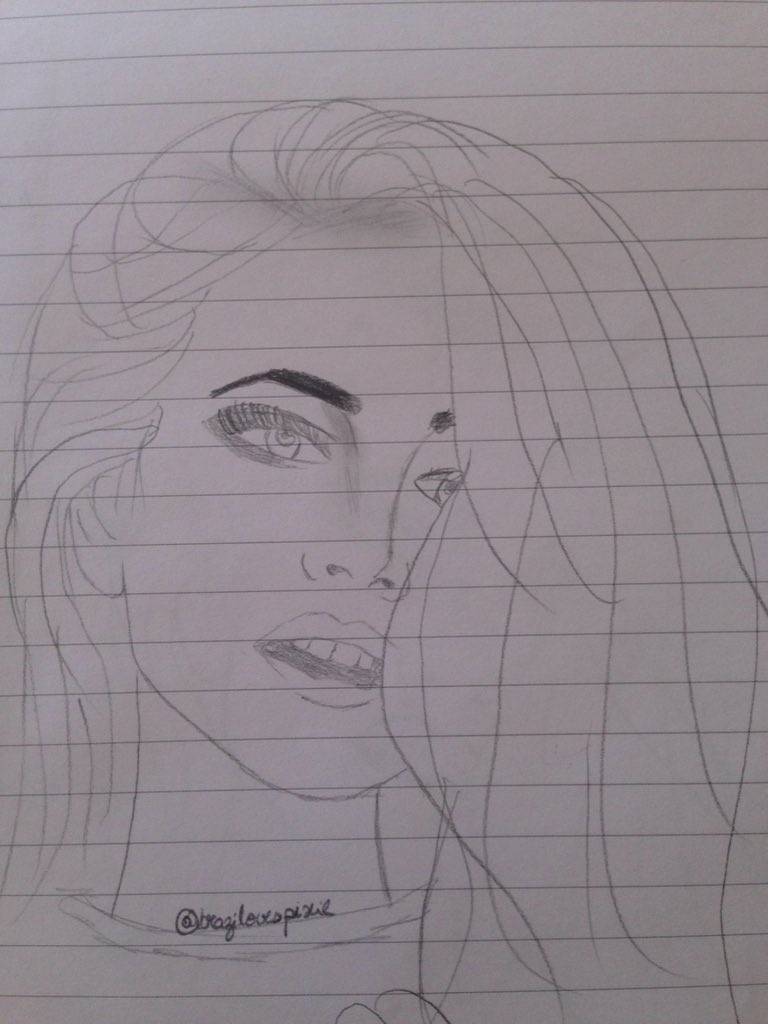 Pixie Lott Drawing Sketch