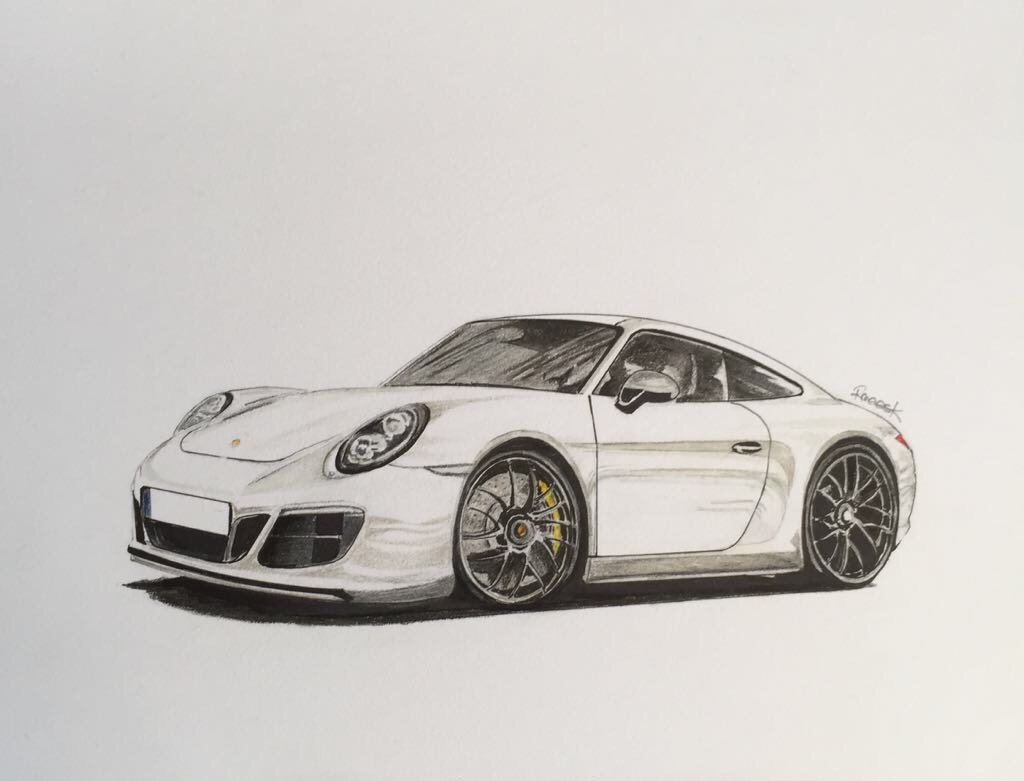 Porsche Drawing Amazing