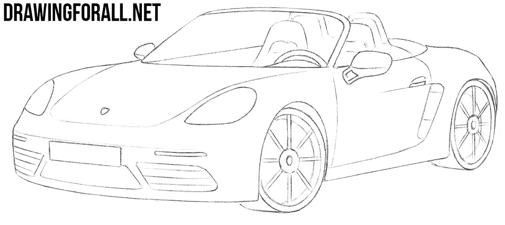 Porsche Drawing Art