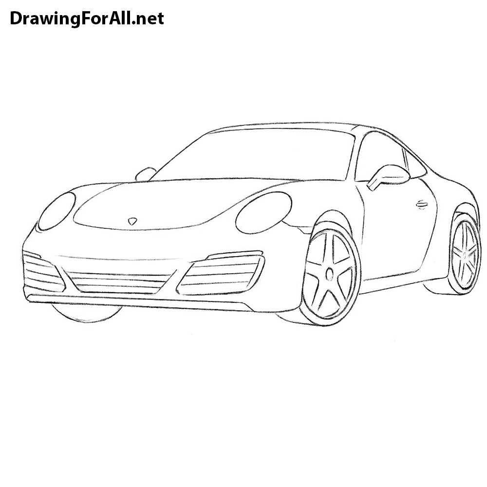 Porsche Drawing Beautiful Image