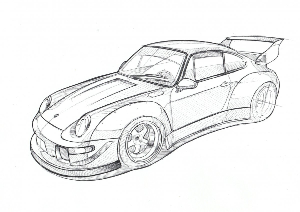 Porsche Drawing Pics