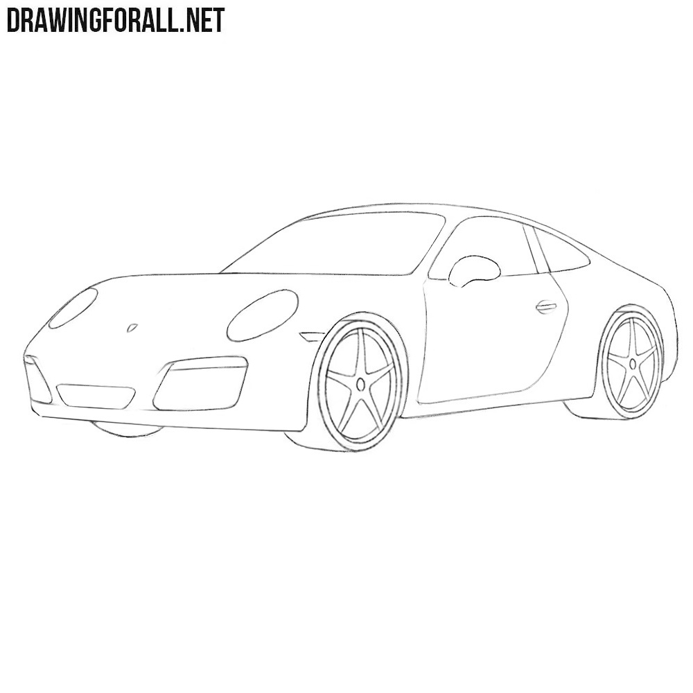 Porsche Drawing Sketch