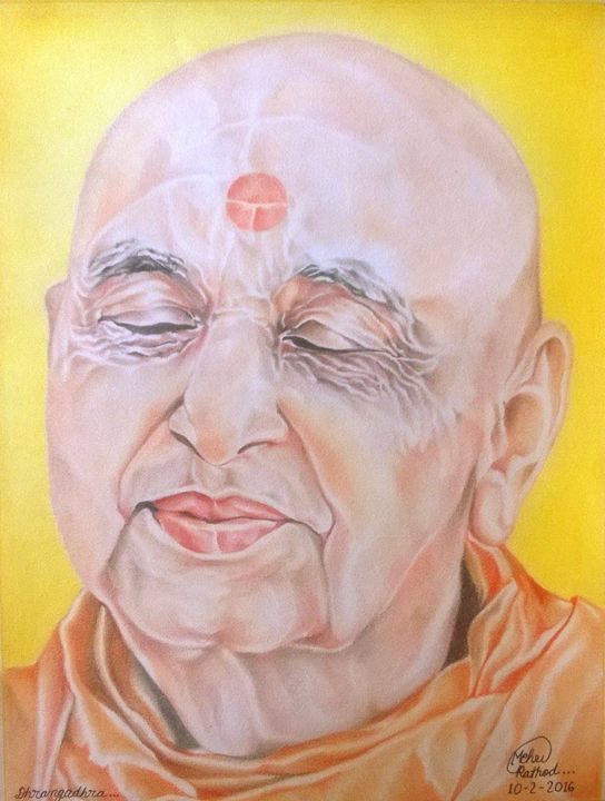 Pramukh Swami Maharaj Drawing Beautiful Image