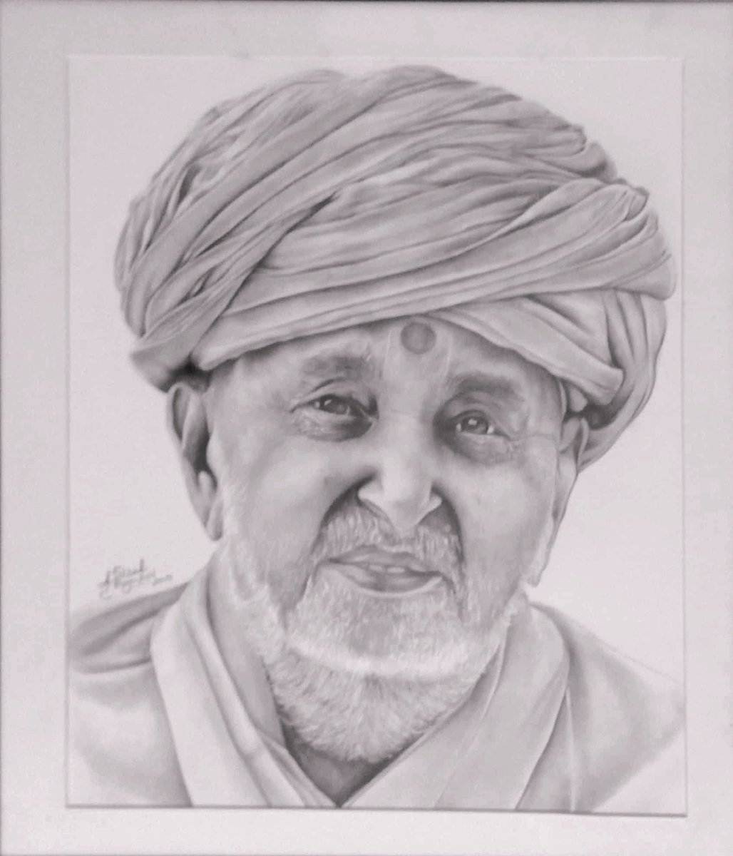 Pramukh Swami Maharaj Drawing Sketch