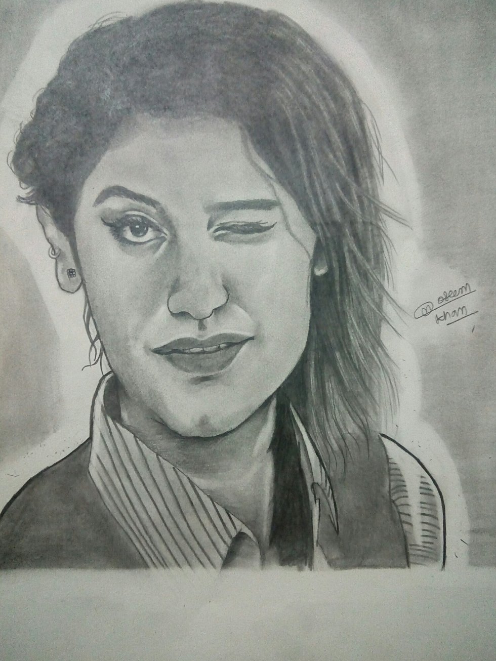 Priya Prakash Varrier Art Drawing