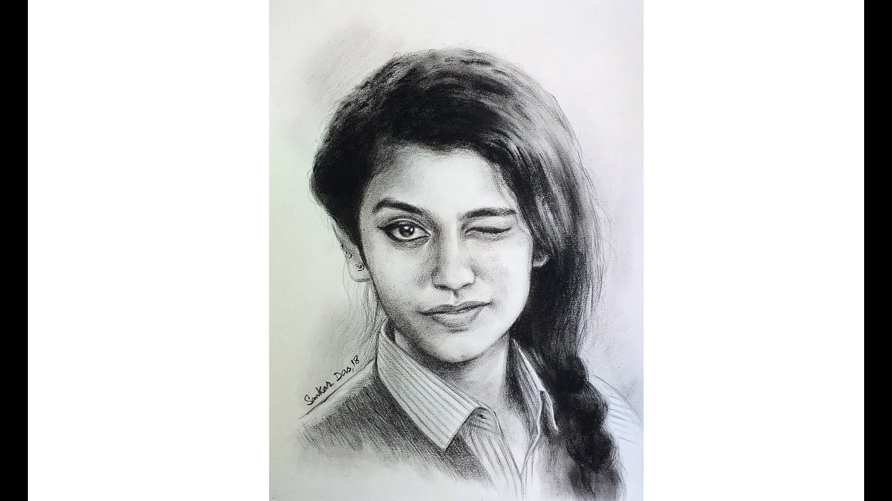 Priya Prakash Varrier Drawing Best