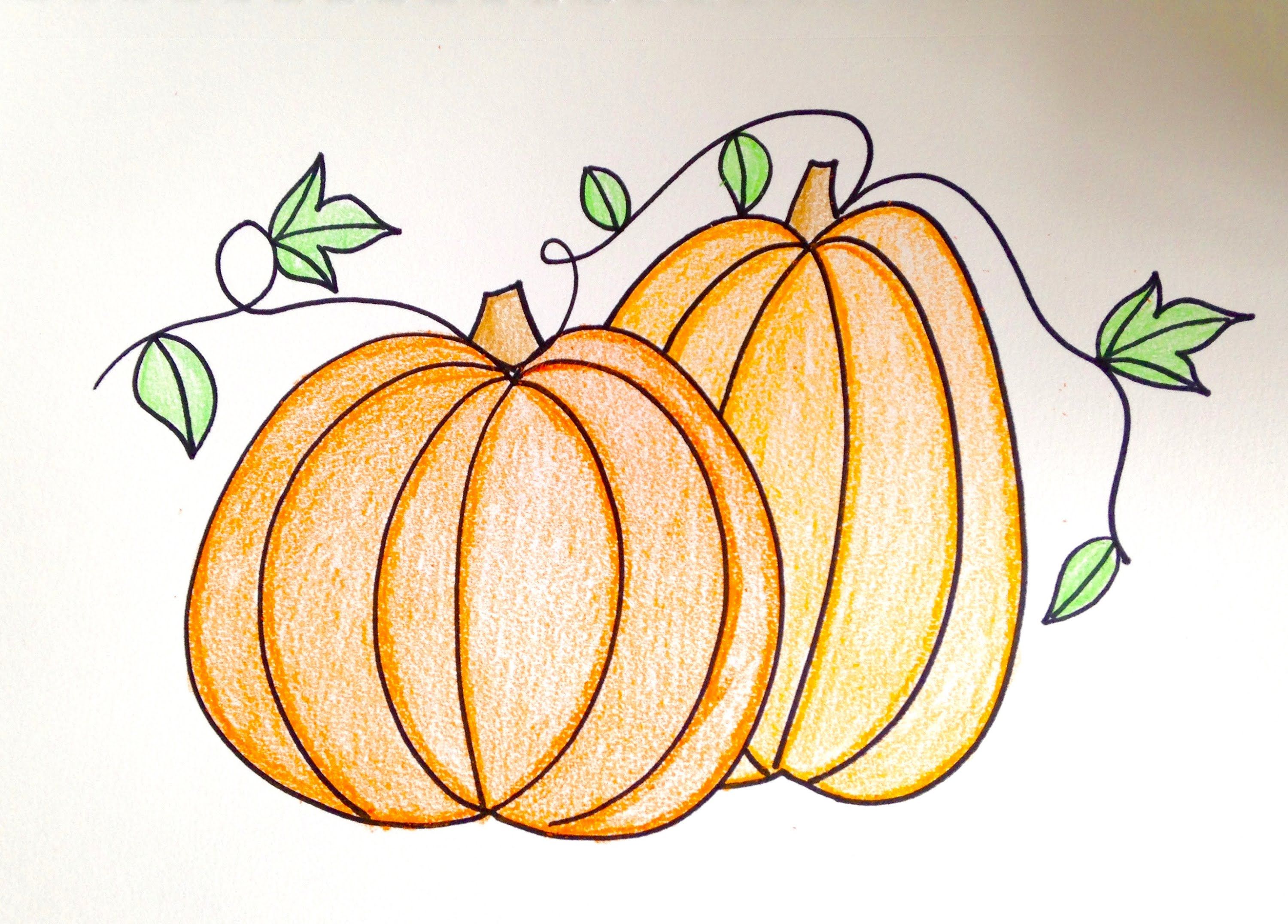 Pumpkin Art Drawing