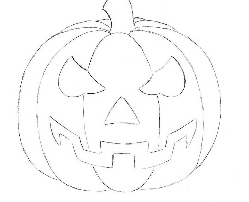 Pumpkin Drawing Sketch