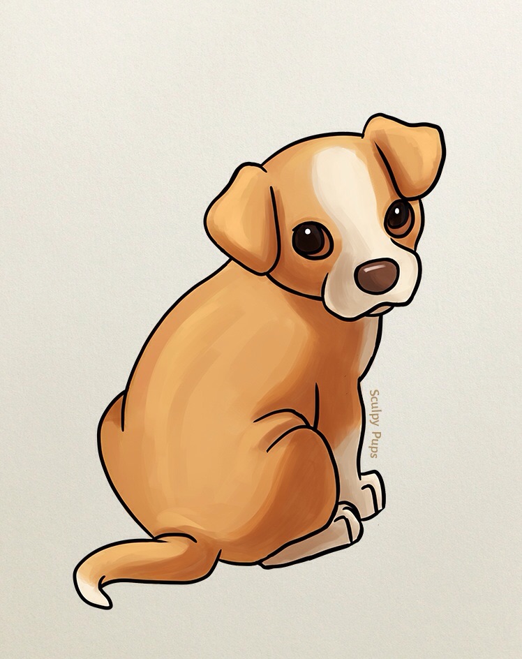 Puppy Drawing Beautiful Image