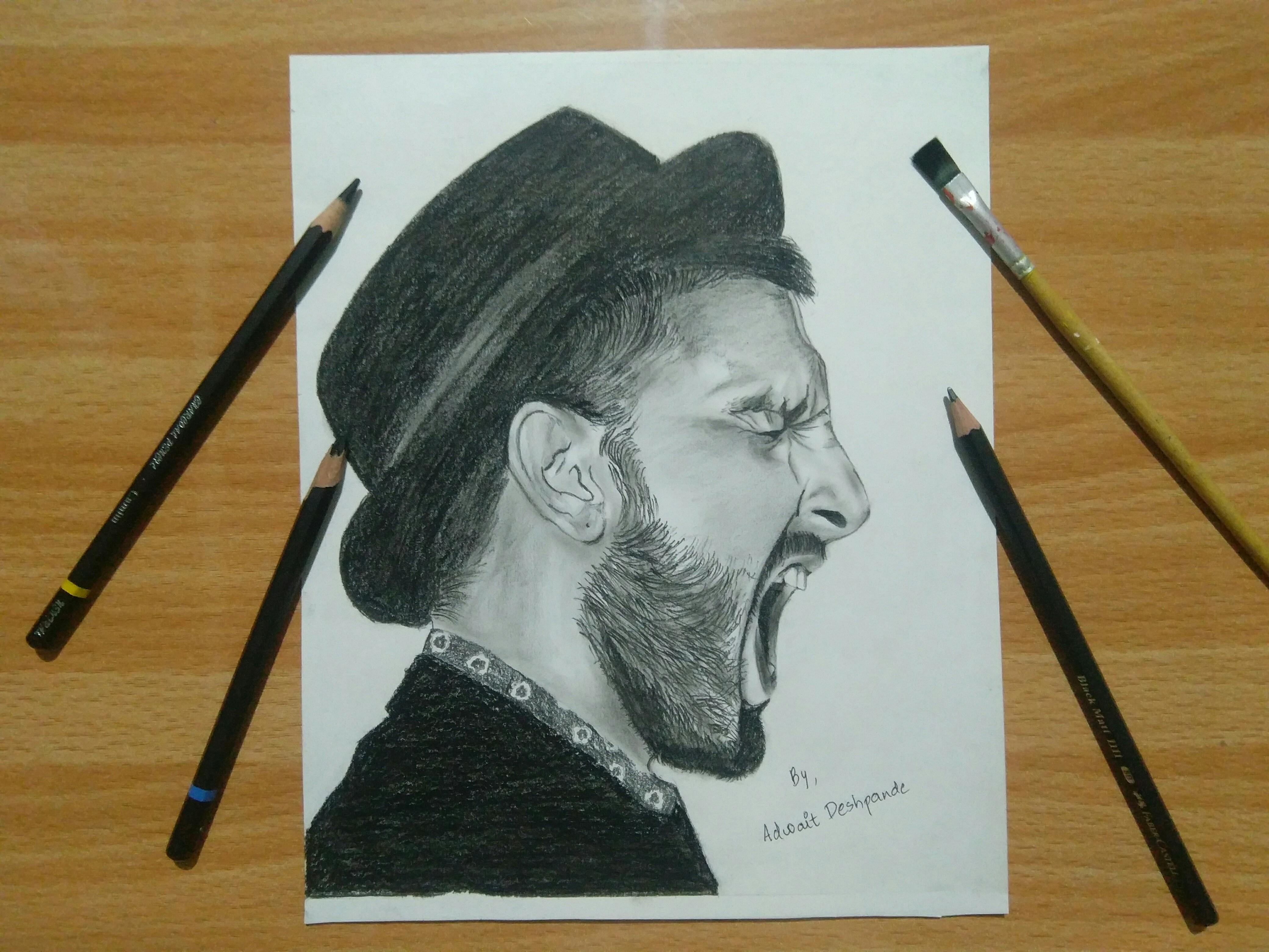 Ranveer Singh Drawing High-Quality