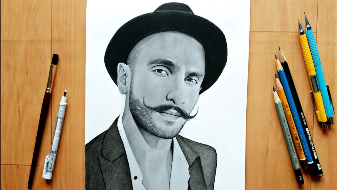 Ranveer Singh Drawing Sketch