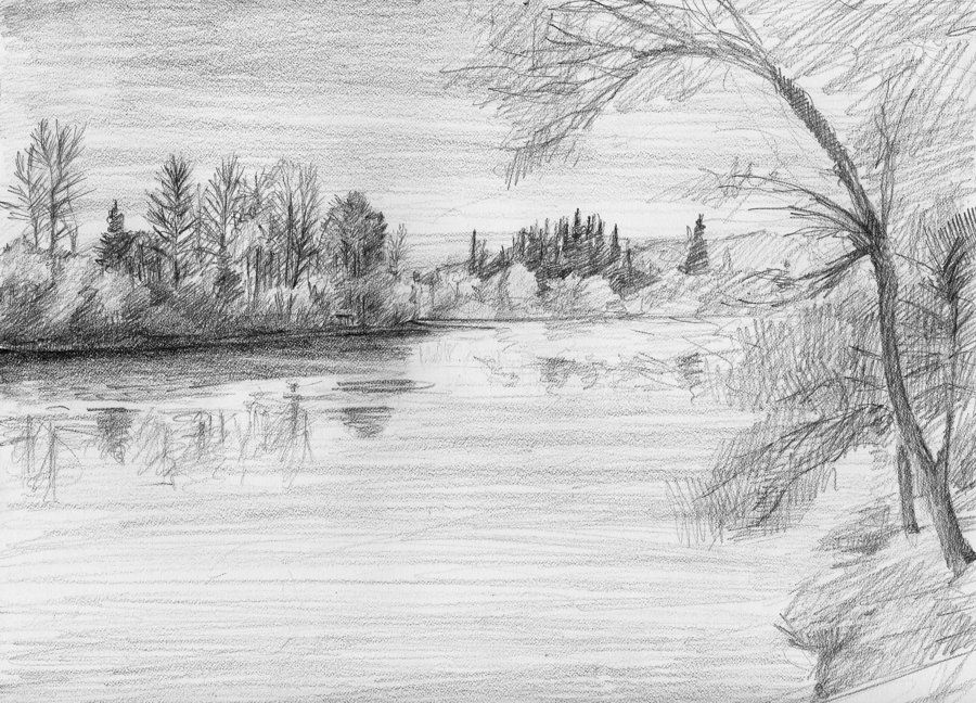 River Drawing Art