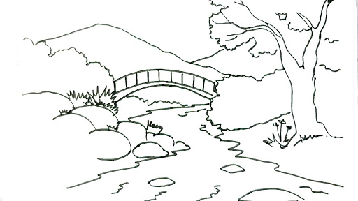 River Drawing Image